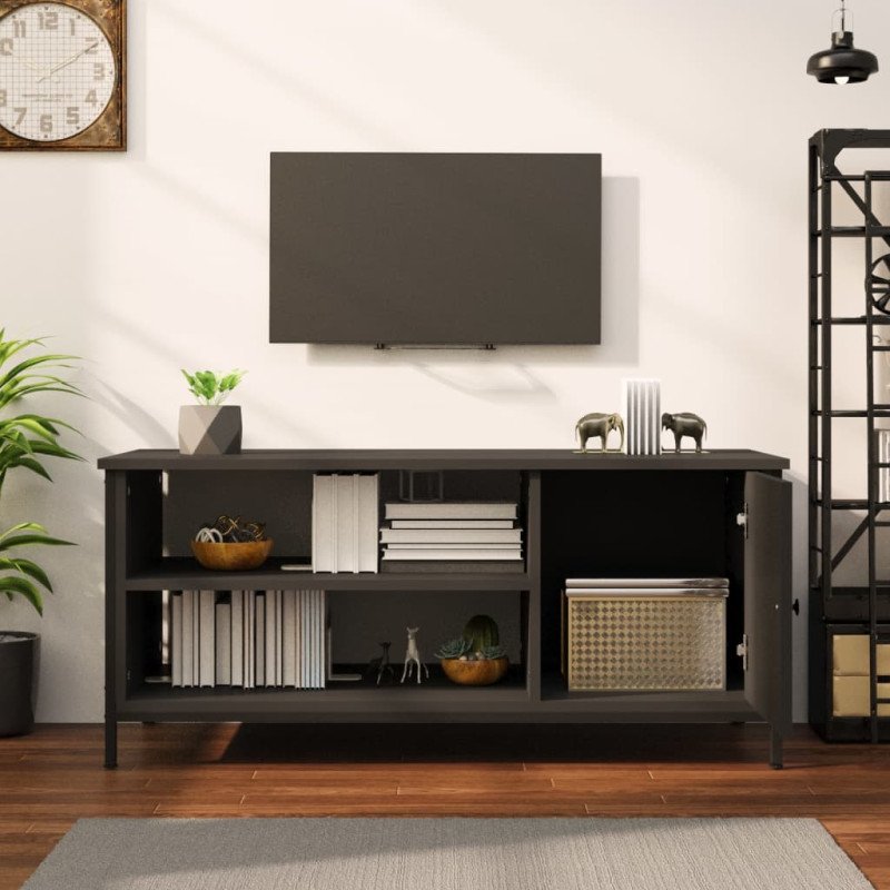 vidaXL TV skrinka čierna 100x40x45 cm kompozitné drevo