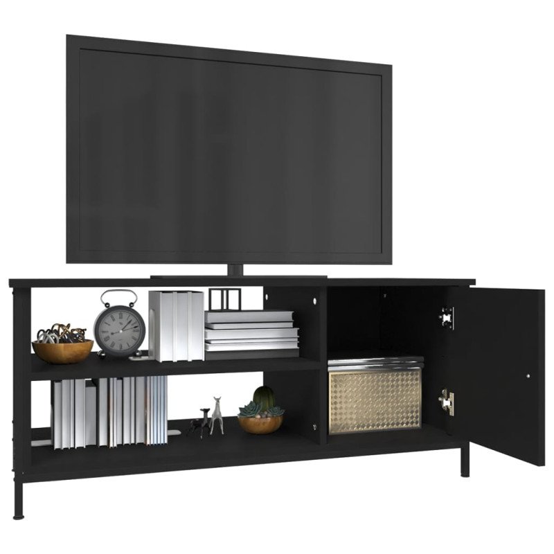 vidaXL TV skrinka čierna 100x40x45 cm kompozitné drevo