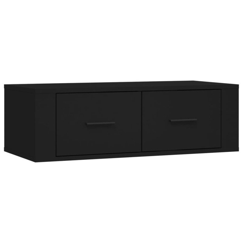 vidaXL Závesná TV skrinka čierna 80x36x25 cm spracované drevo