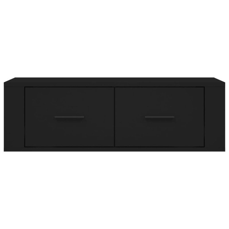 vidaXL Závesná TV skrinka čierna 80x36x25 cm spracované drevo