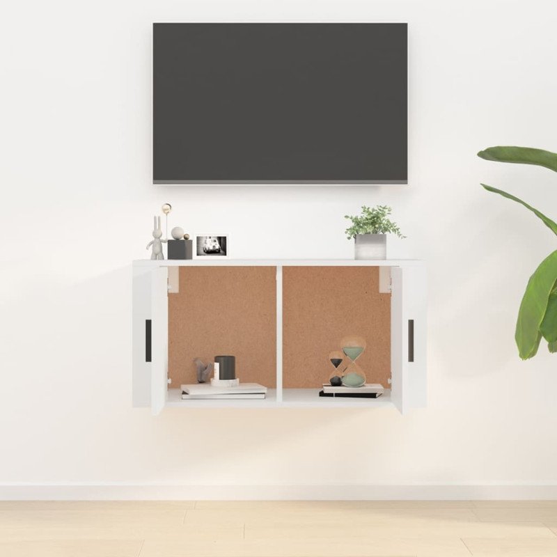 vidaXL Nástenná TV skrinka biela 80x34,5x40 cm