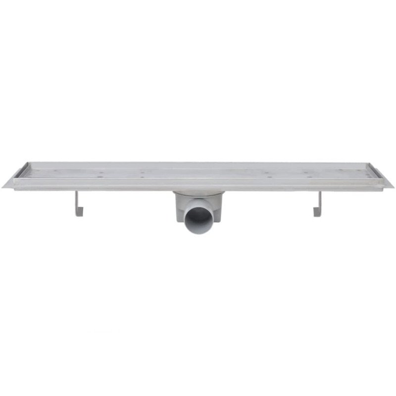 vidaXL Rovný sprchový odtok 2 ks 630x140 mm nehrdzavejúca oceľ