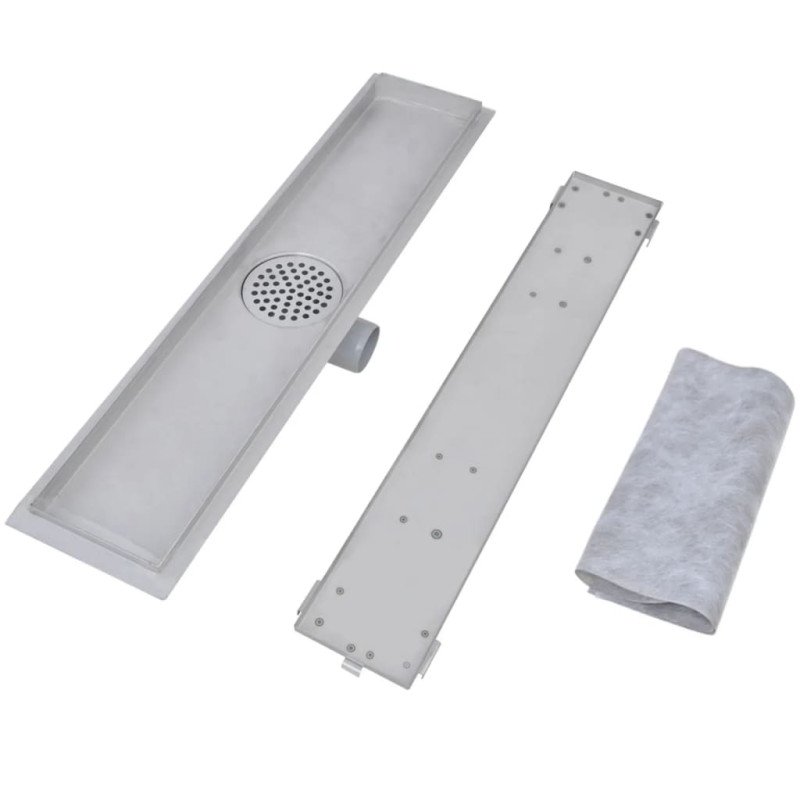 vidaXL Rovný sprchový odtok 2 ks 630x140 mm nehrdzavejúca oceľ