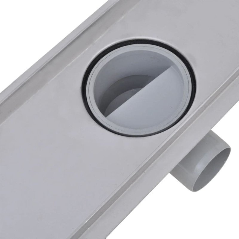 vidaXL Rovný sprchový odtok 2 ks 630x140 mm nehrdzavejúca oceľ