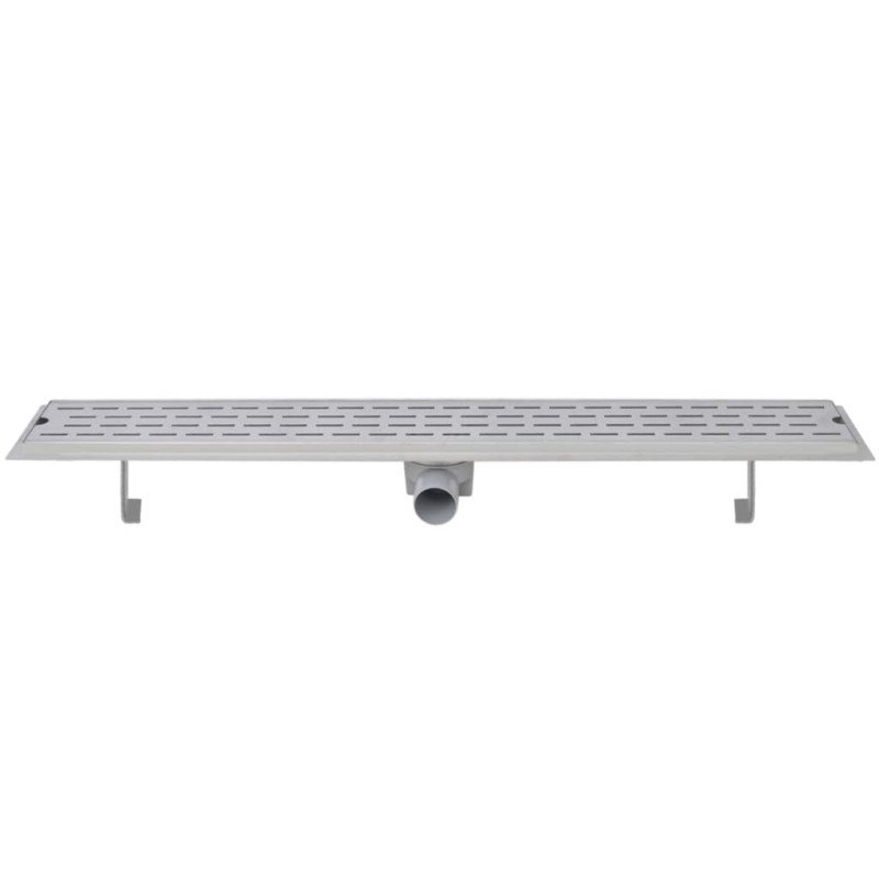vidaXL Rovný sprchový odtok s líniami 2 ks 930x140 mm nehrdzavejúca oceľ