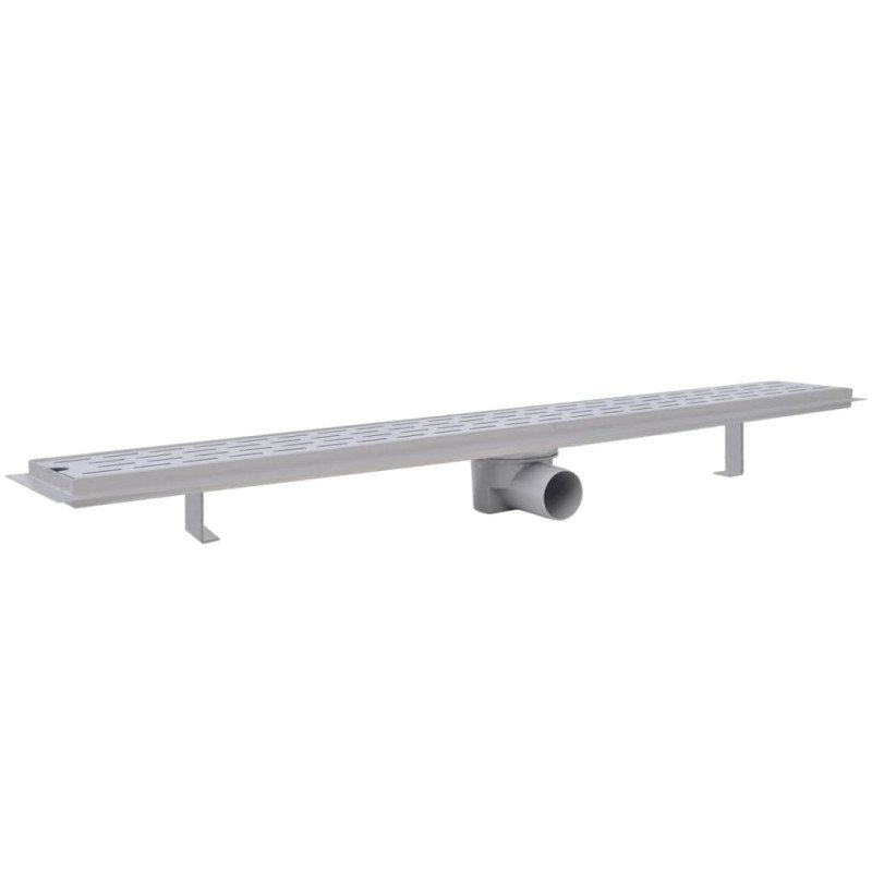 vidaXL Rovný sprchový odtok s líniami 2 ks 930x140 mm nehrdzavejúca oceľ
