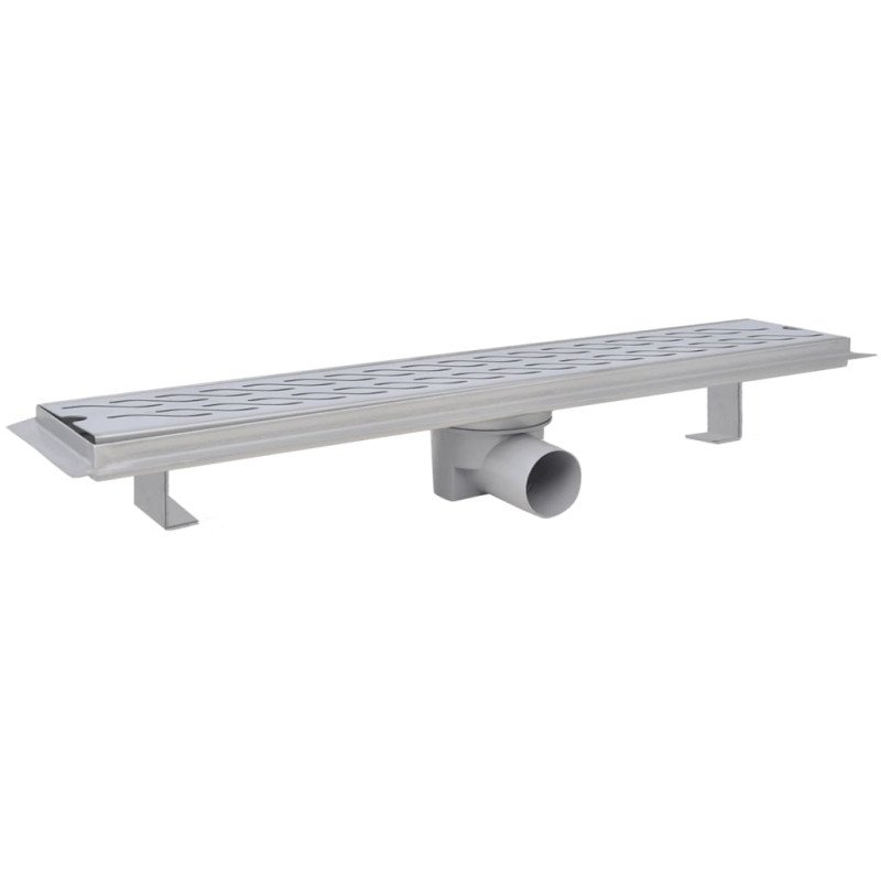 vidaXL Rovný sprchový odtok 2 ks vlnovka 630x140 mm nehrdzavejúca oceľ