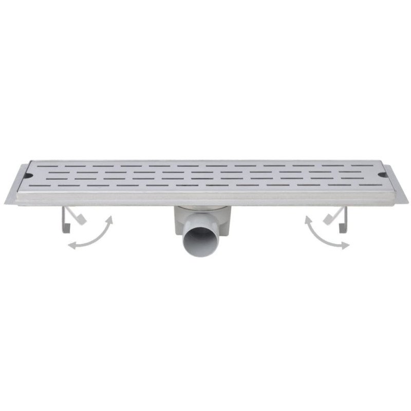 vidaXL Rovný sprchový odtok 2 ks s bublinkami 930x140 mm nehrdzavejúca oceľ