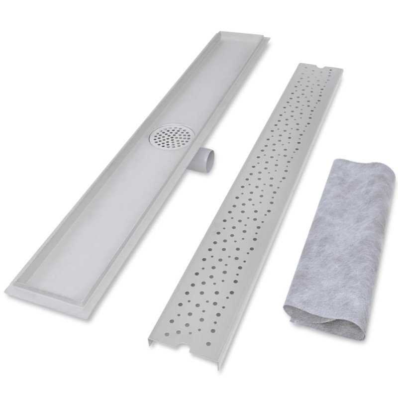 vidaXL Rovný sprchový odtok 2 ks s bublinkami 930x140 mm nehrdzavejúca oceľ