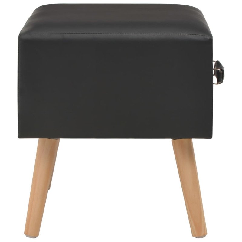 vidaXL Nočné stolíky z umelej kože 2 ks čierne 40x35x40 cm