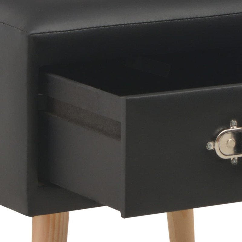 vidaXL Nočné stolíky z umelej kože 2 ks čierne 40x35x40 cm