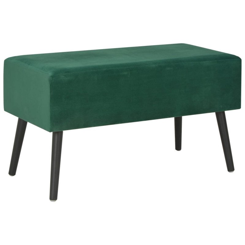 vidaXL Lavica so zásuvkami zelená 80 cm zamatová