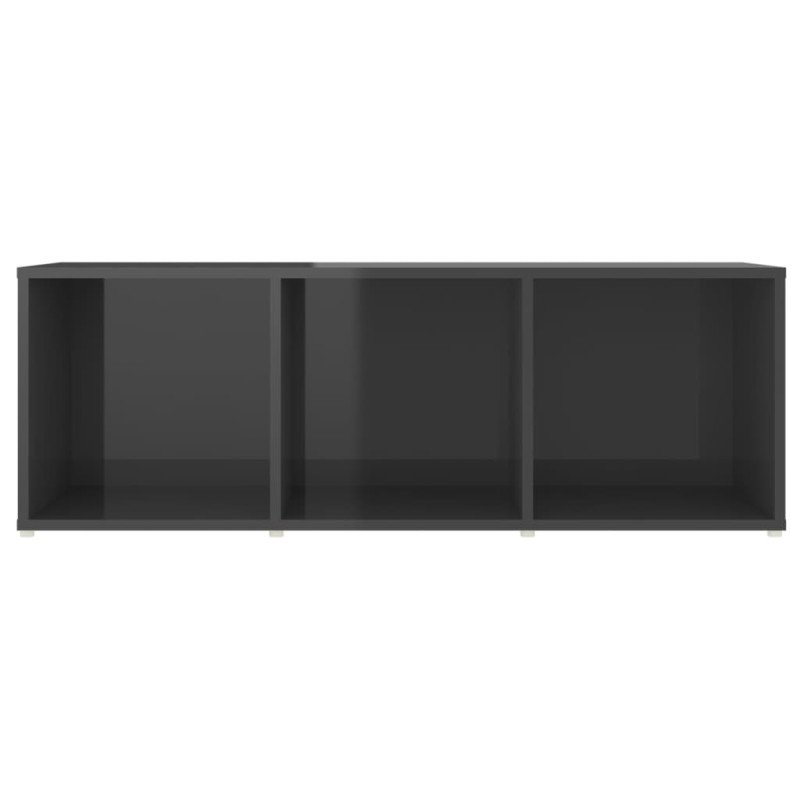 vidaXL TV skrinka, lesklá sivá 107x35x37 cm, kompozitné drevo