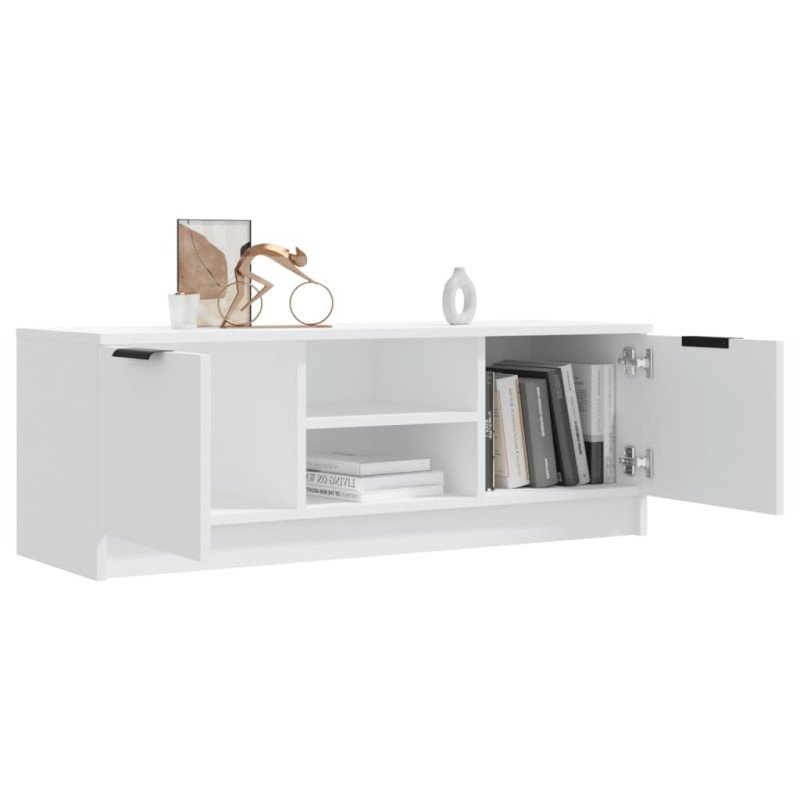 vidaXL TV skrinka, biela 102x35x36,5 cm, kompozitné drevo