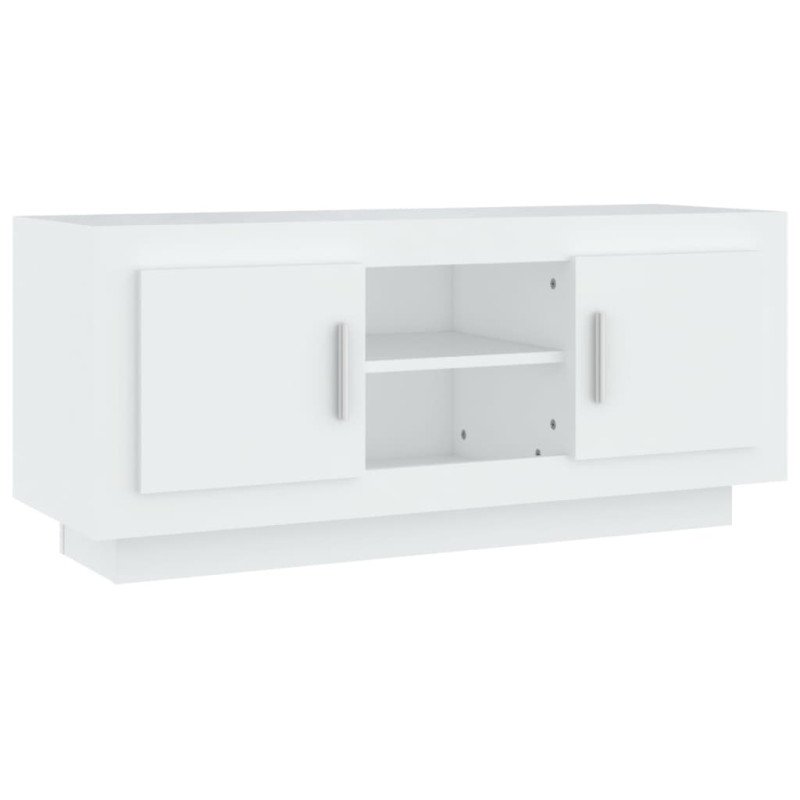 vidaXL TV skrinka biela 102x35x45 cm kompozitné drevo
