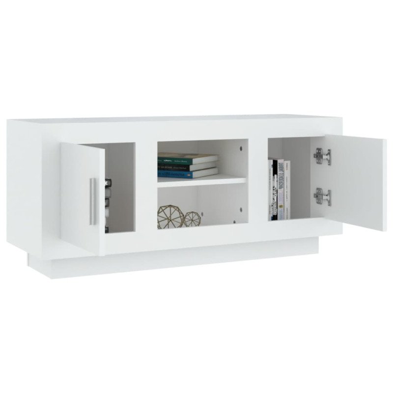vidaXL TV skrinka biela 102x35x45 cm kompozitné drevo
