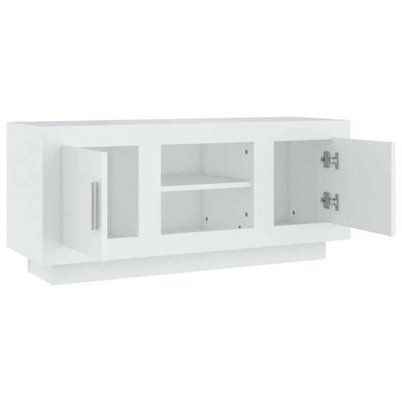 vidaXL TV skrinka biela 102x35x45 cm kompozitné drevo