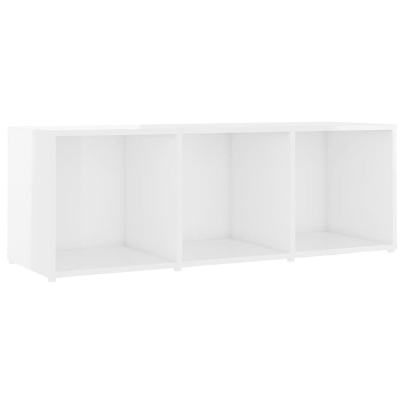 vidaXL TV skrinka, lesklá biela 107x35x37 cm, kompozitné drevo