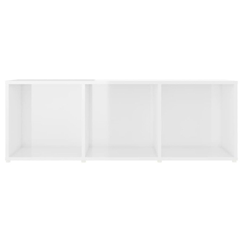 vidaXL TV skrinka, lesklá biela 107x35x37 cm, kompozitné drevo