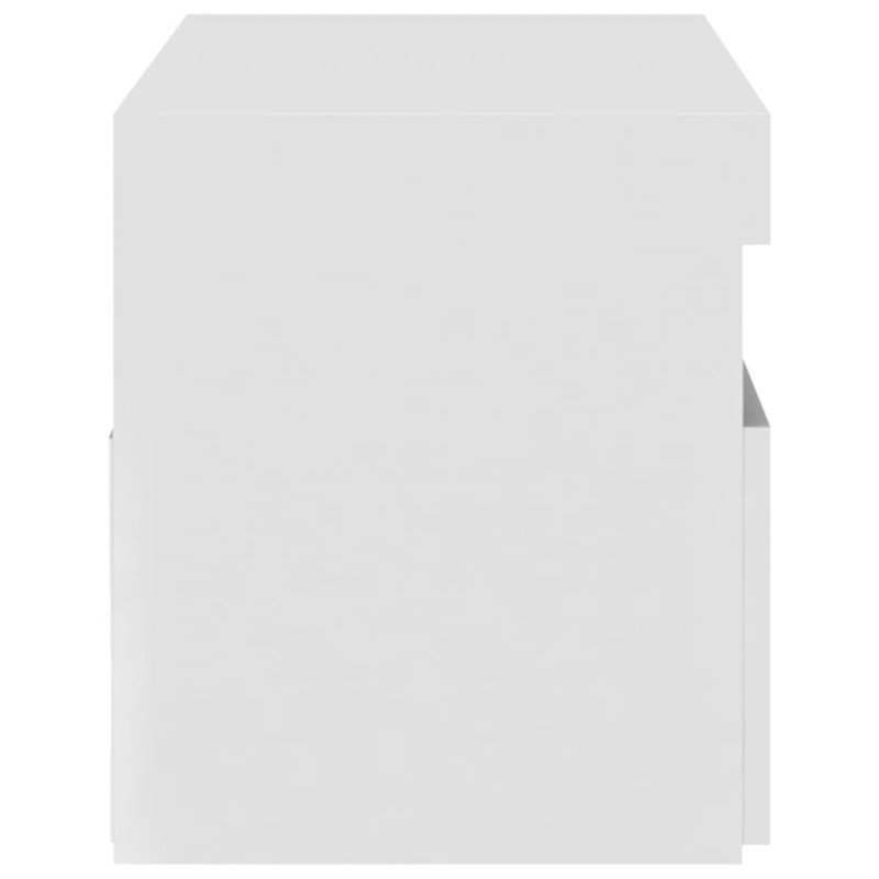 vidaXL TV skrinka s LED svetlami lesklá biela 75x35x40 cm