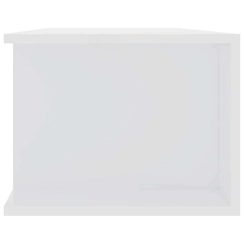 vidaXL TV skrinka s LED svetlami lesklá biela 135x39x30 cm