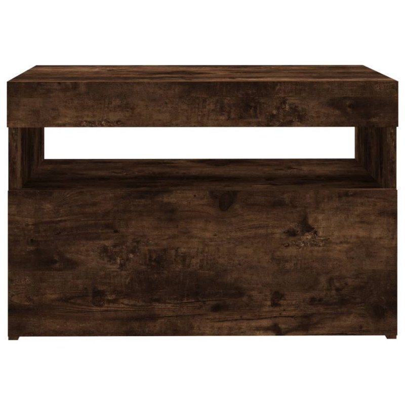 vidaXL TV skrinka s LED, tmavý dub 60x35x40 cm