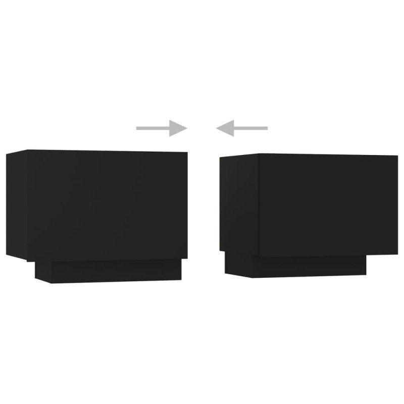 vidaXL TV skrinka s LED svetlami čierna 300x35x40 cm