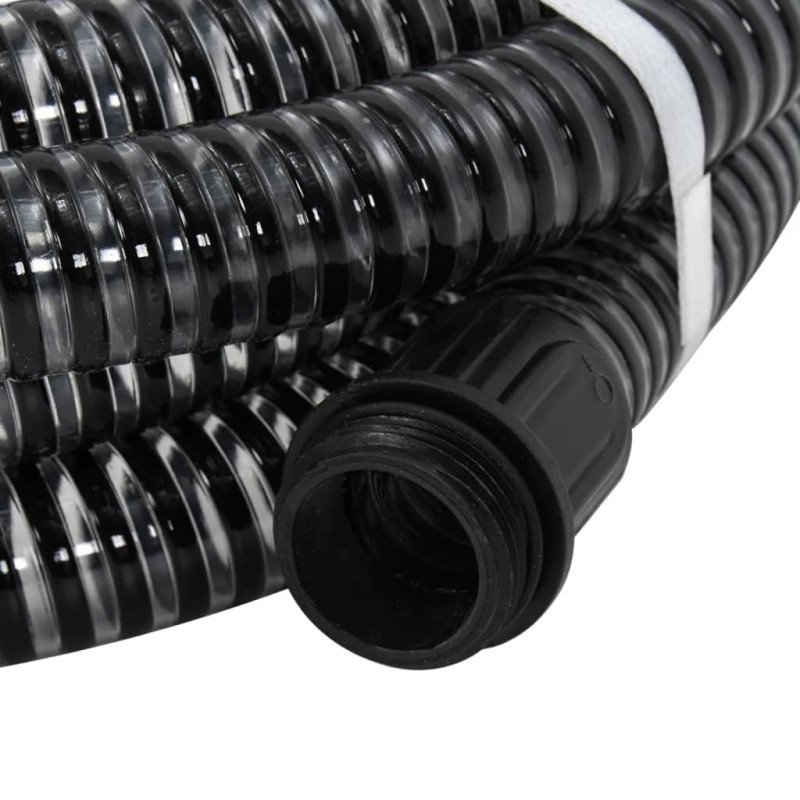 vidaXL Odsávacia hadica s mosadznými spojkami, čierna 1,1" 10 m, PVC