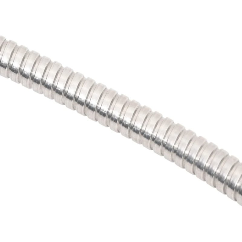 vidaXL Záhradná hadica s tryskou, strieborná 0,6" 7,5 m, oceľ