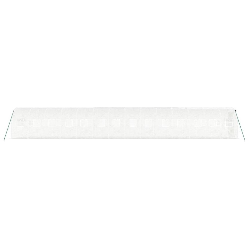 vidaXL Fóliovník s oceľovým rámom biely 28 m² 14x2x2 m