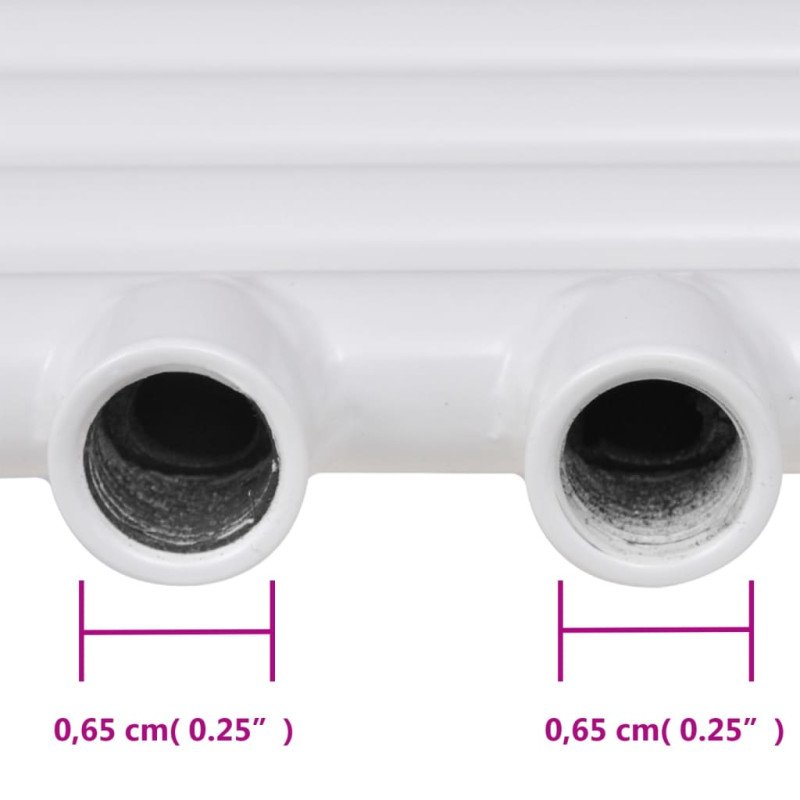 Rebríkový radiátor na centrálne vykurovanie, rovný 600x1160 mm