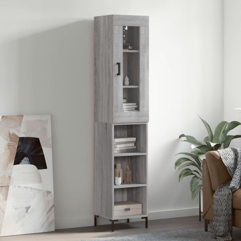 vidaXL Vysoká skrinka dub sonoma 34,5x34x180 cm spracované drevo
