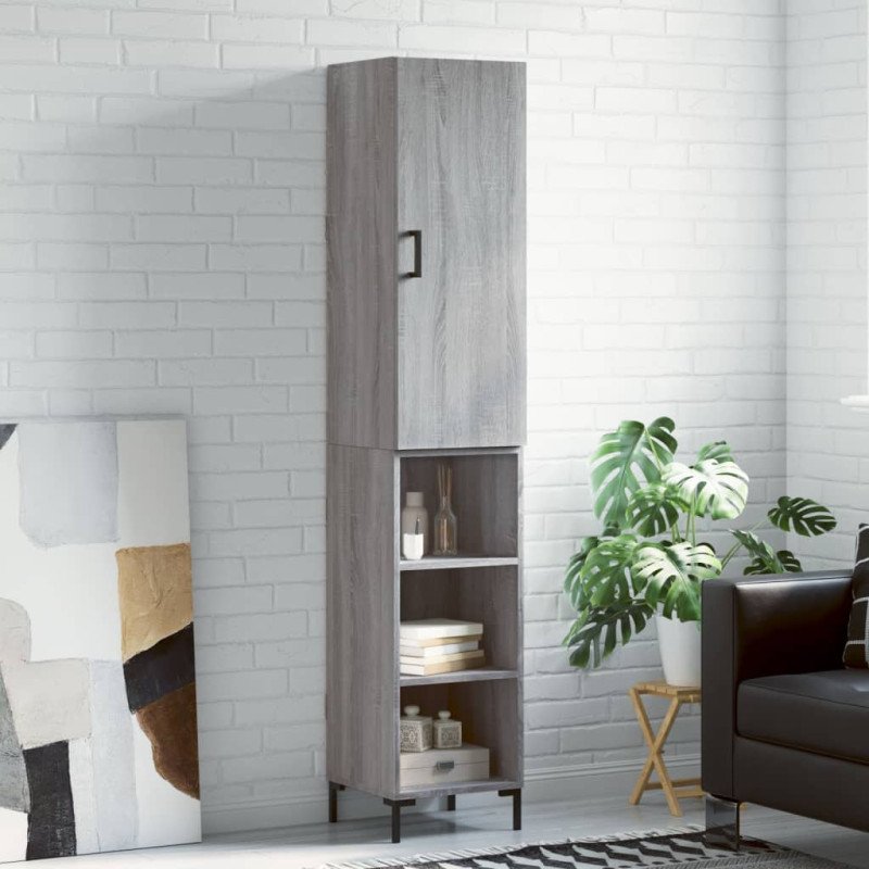 vidaXL Vysoká skrinka dub sonoma 34,5x34x180 cm spracované drevo
