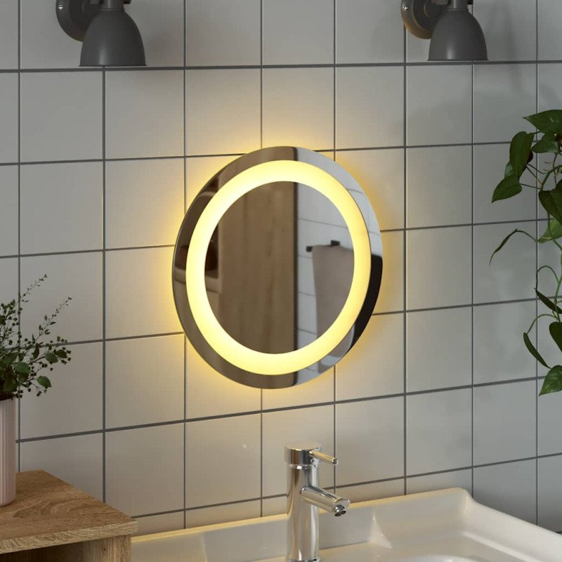 vidaXL LED kúpeľňové zrkadlo 30 cm okrúhle