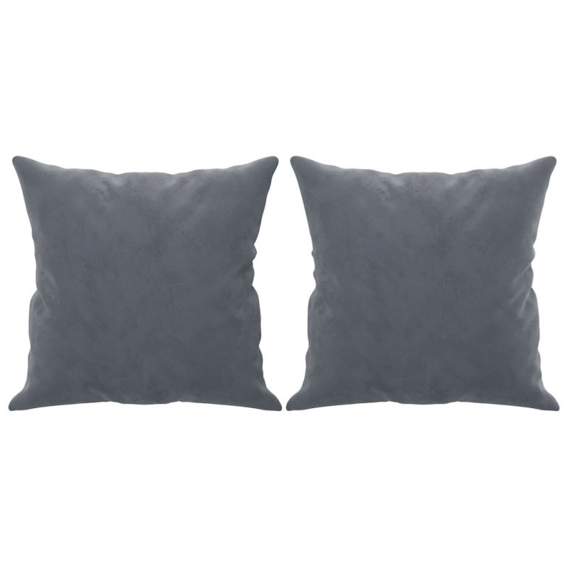 vidaXL 2-miestna pohovka s vankúšmi tmavosivá 120 cm zamat