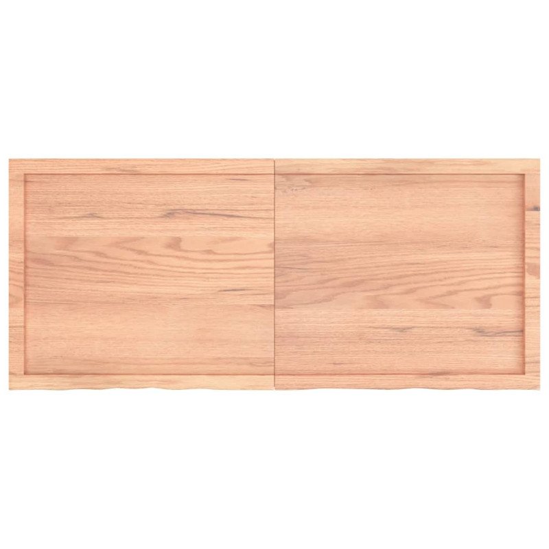 vidaXL Stolová doska bledohnedá 140x60x(2-4) cm ošetrený masívny dub