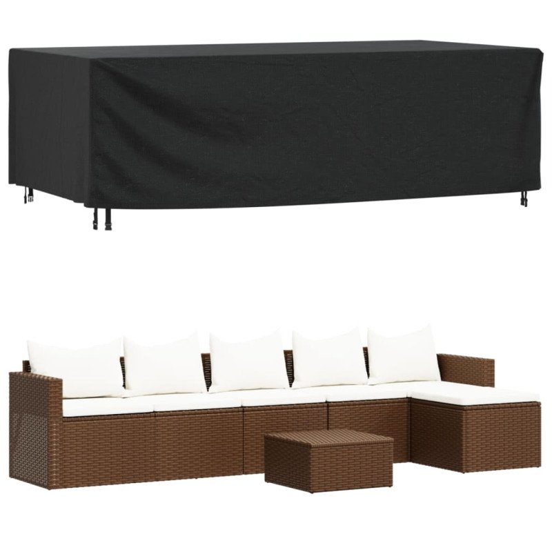vidaXL Poťah na záhradný nábytok čierny 300x140x90 cm vodotesný 420D