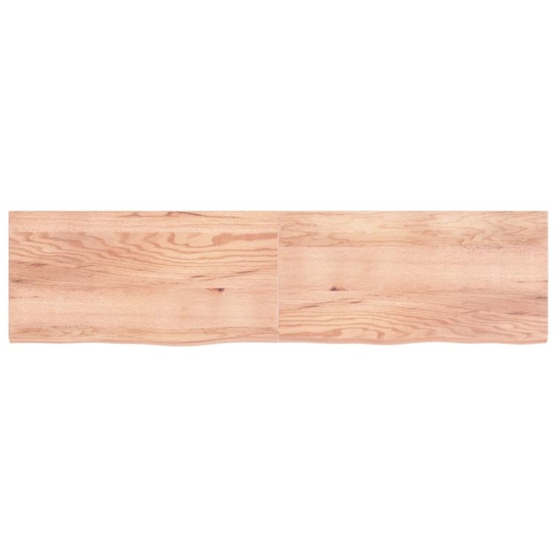 vidaXL Stolová doska bledohnedá 200x50x(2-4) cm ošetrený masívny dub