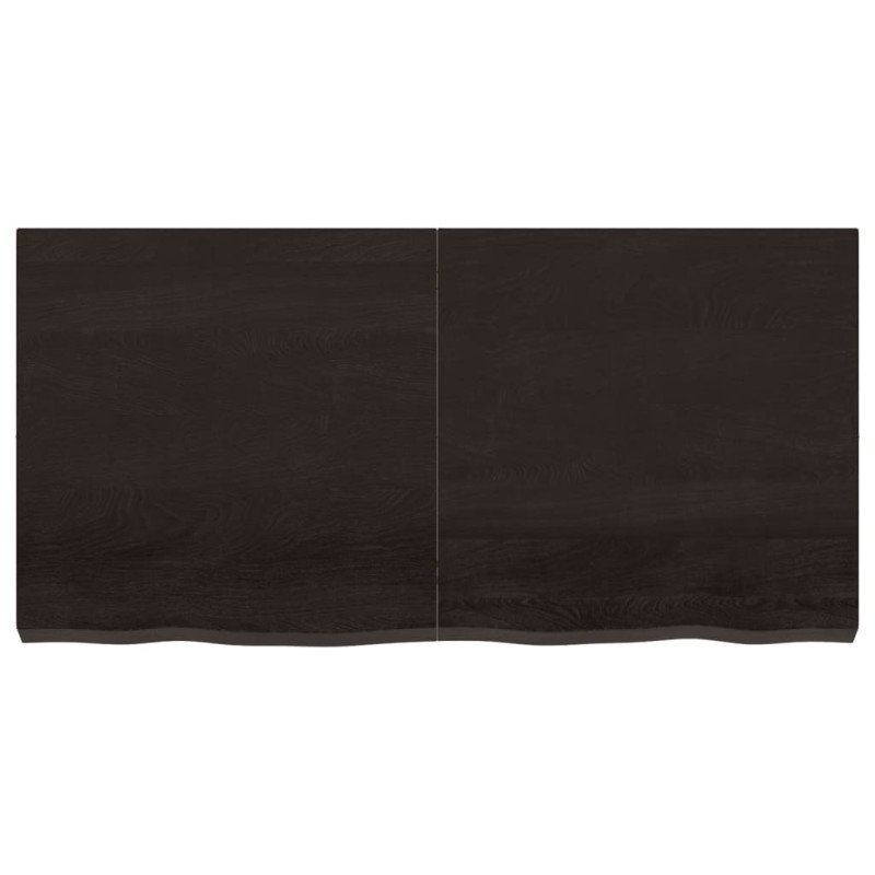 vidaXL Stolová doska tmavosivá 120x60x(2-6) cm ošetrený dubový masív