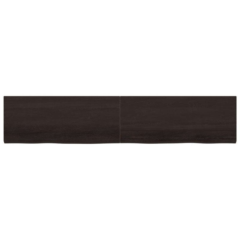 vidaXL Stolová doska tmavosivá 200x40x(2-4) cm ošetrený dubový masív