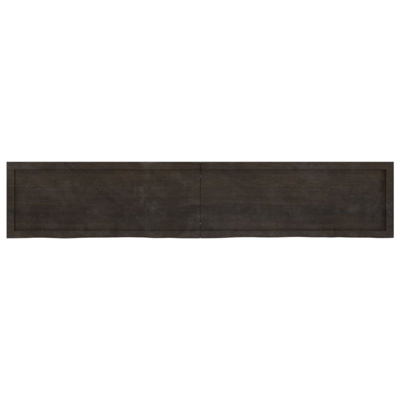vidaXL Stolová doska tmavosivá 200x40x(2-4) cm ošetrený dubový masív