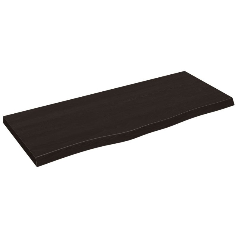 vidaXL Stolová doska tmavosivá 100x40x(2-4) cm ošetrený dubový masív