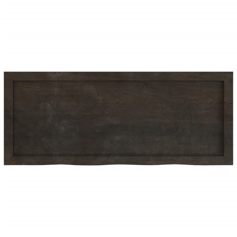 vidaXL Stolová doska tmavosivá 100x40x(2-4) cm ošetrený dubový masív