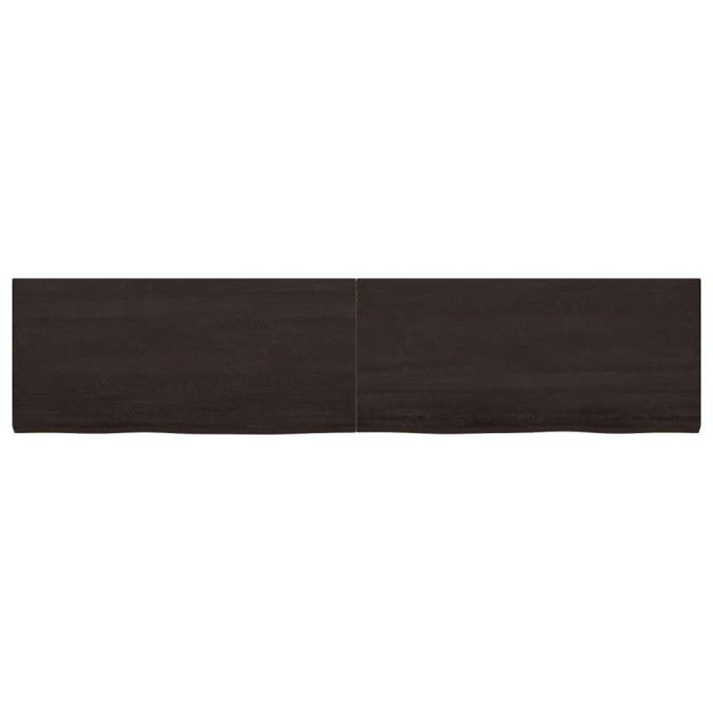 vidaXL Stolová doska tmavosivá 220x50x(2-4) cm ošetrený dubový masív