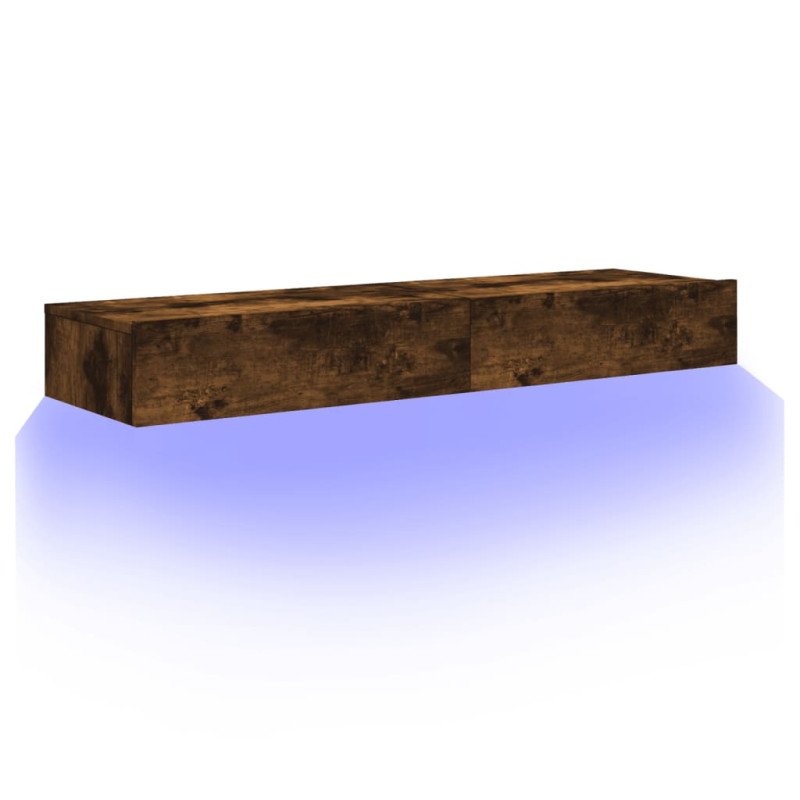 vidaXL TV skrinky s LED svetlami 2 ks dymový dub 60x35x15,5 cm