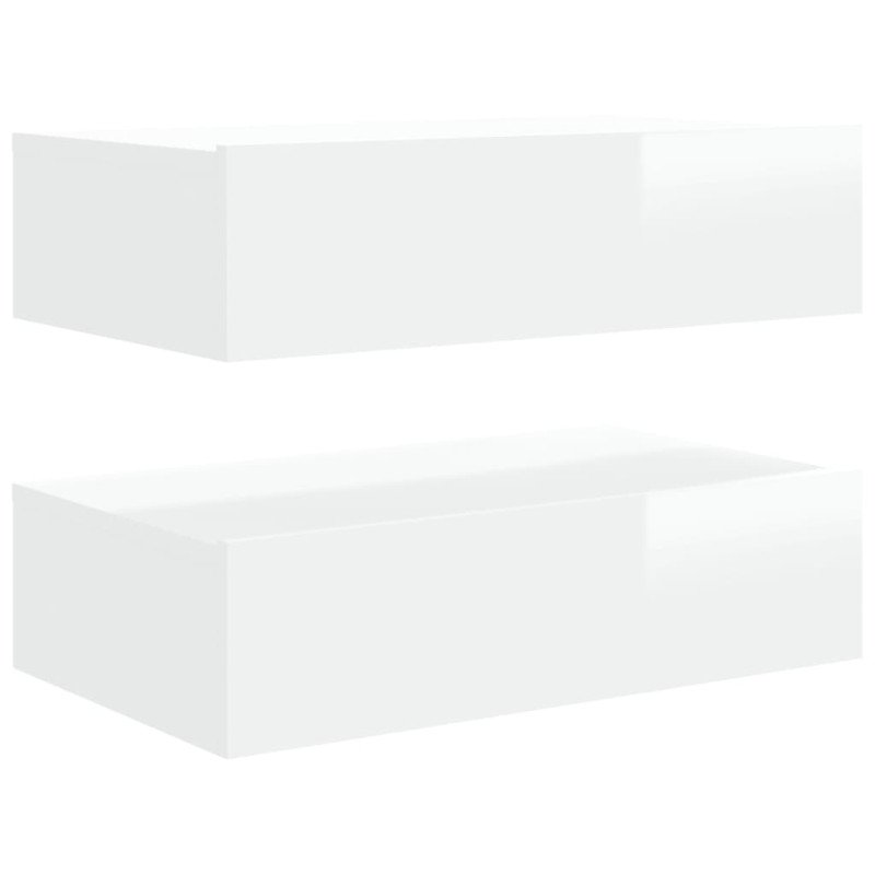 vidaXL TV skrinky s LED svetlami 2 ks lesklé biele 60x35x15,5 cm