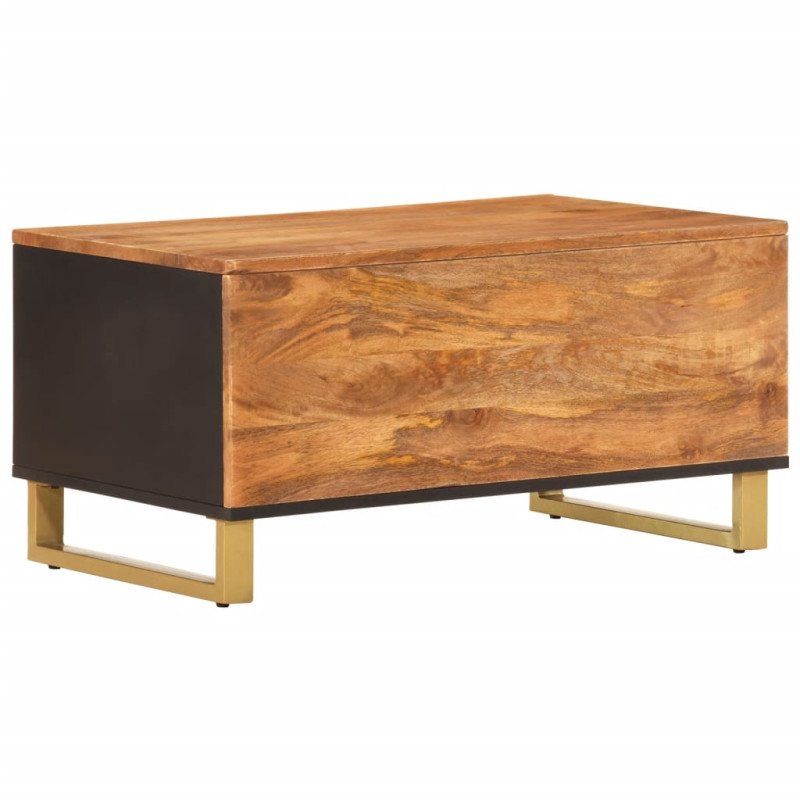 vidaXL Konferenčný stolík hnedo-čierny 80x50x40 cm masívne mago
