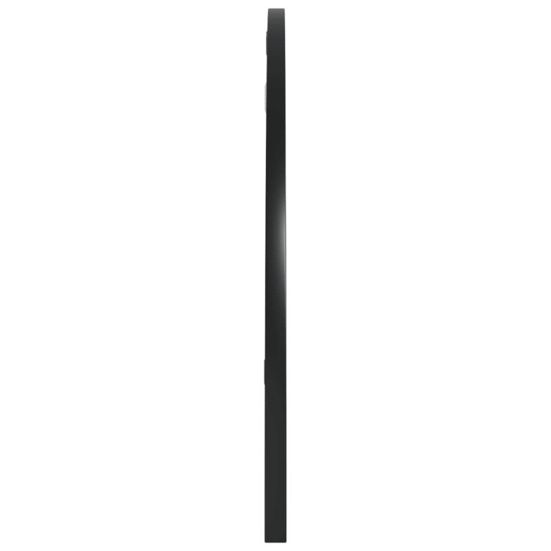 vidaXL Nástenné zrkadlo čierne 80x40 cm oblúkové železné