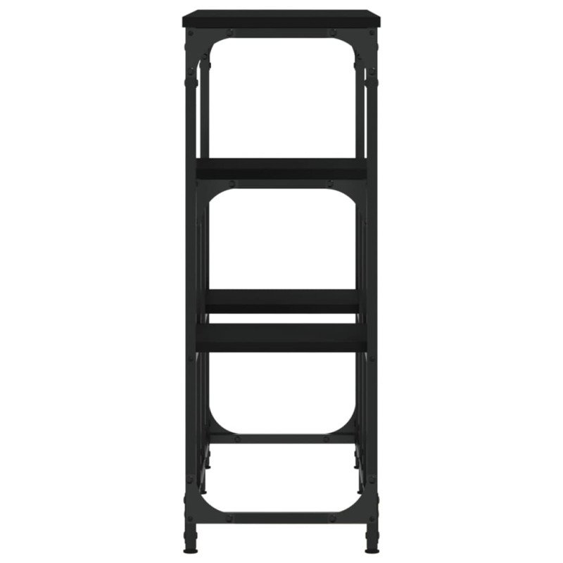 vidaXL Konzolový stolík čierny 89,5x28x76 cm kompozitné drevo