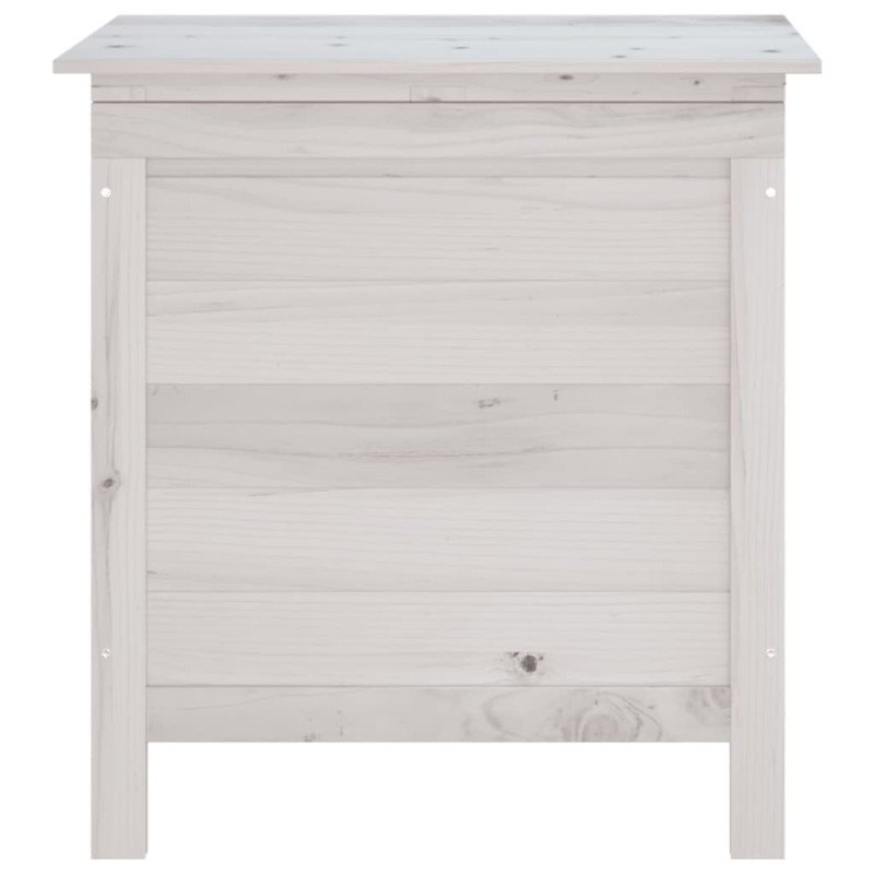 vidaXL Záhradný úložný box biely 50x49x56,5 cm, jedľový masív